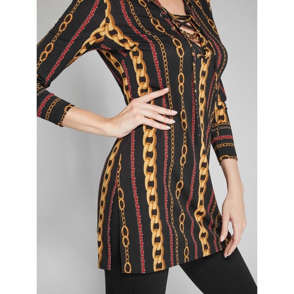 New GUESS BY MARCIANO Chain Reaction Top SZ S - Picture 5 of 10